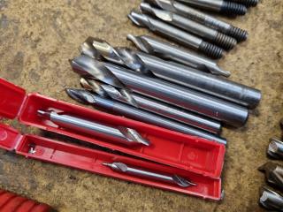 45x Assorted End Mills and Drills