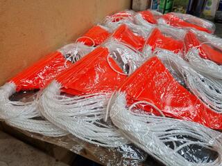 10x High-Vis Safety Bunting Flags on Rope