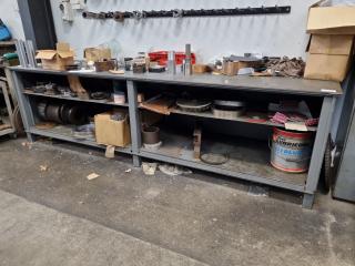 All Steel Heavy Duty Workbench Table Shelf Unit