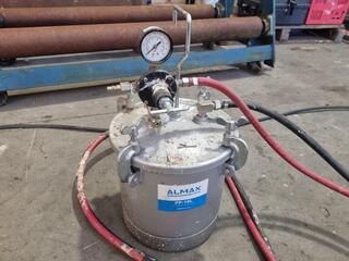 Almax 10L Air Pressure Pot w/ Hose & Paint Spray Gun