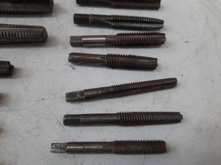 15 assorted straight thread taps