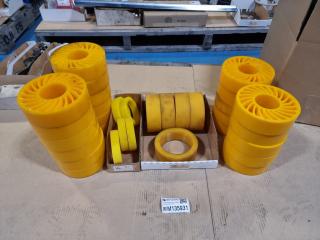 Assortment of In/Out Feed Tyres/Wheels 