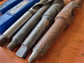 5x Assorted MT No.4 & No.3 Shank Drills