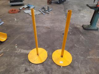 Pair of Frame Construction Safety Bollards/Sign Posts