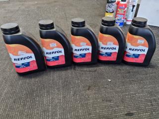 5x 1L Bottles Repsol Diesel TurboTax THPD 15W-40 Oil