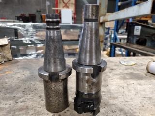 2x BT40 Tool Holders + Indexable Milling Cutter