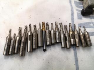 95x Assorted Ball, Square Edge, Rounded Edge & Finishing End Mill Bits