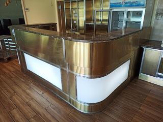 Stainless Bar or Reception Counter