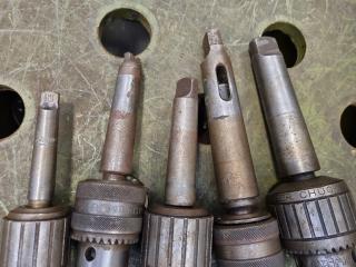 5x 13mm Keyed Drill Chucks w/ Morse Taper Shanks