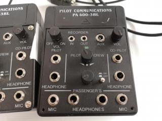 2x Pilot Communications PA400-3BL Intercom, Faulty