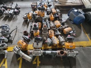 Large Lot of Pneumatically Actuators with Valves