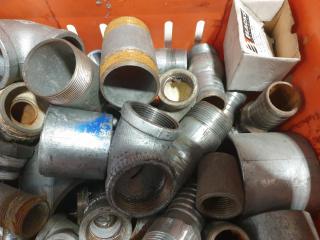 Bin of Stainless Pipe Fittings