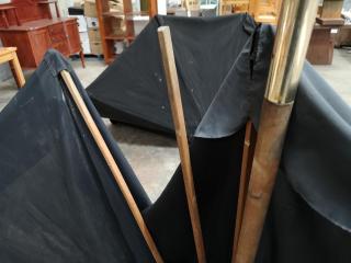 2x Outdoor Branded Umbrellas, Damaged