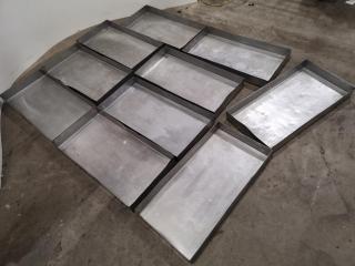 10x Stainless Steel Multi Purpose Trays