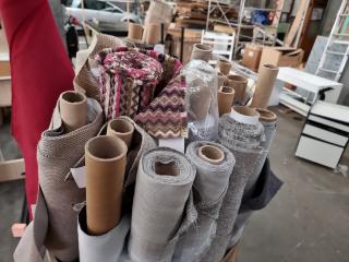 26 Reels of Assorted Upholstery Fabrics
