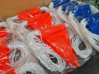 11x High-Vis Safety Bunting Flags on Rope