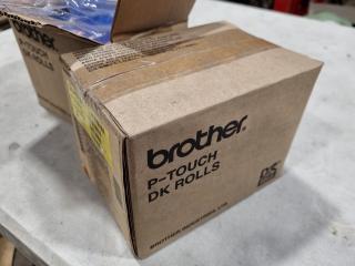6x Brother P-Touch DK Printer Paper Tape Rolls DK-22214, New