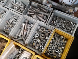 Pallet of Assorted Nuts, Bolts, Washers, & Other Fastening Hardware