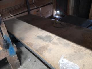 Large Steel Frame Workshop Table