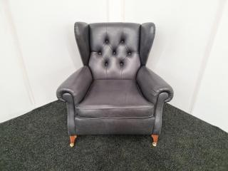 Wingback Armchair - Full Leather