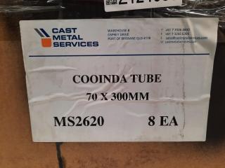 8 x Cast Metal Services Cooinda Ceramic Tubes (70x300mm)