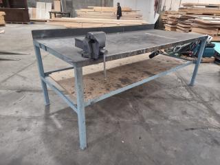 Heavy Duty Steel Workbench with Vice