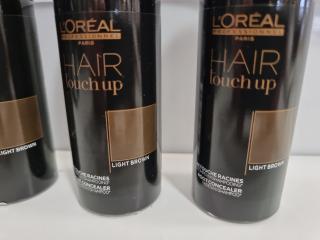 3 Loreal Hair Touch Up Sprays - Light Brown
