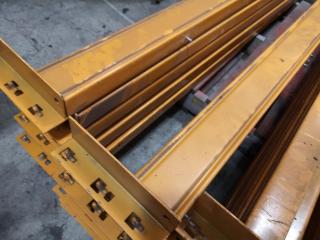 23x Assorted Lengths of Horizontal Pallet Racking Rails