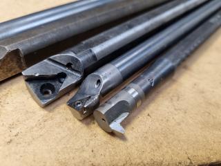 5x Assorted Lathe Boring Bars, 12mm to 15mm Sizes