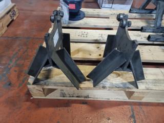 Pair of Industrial Material Support Stands