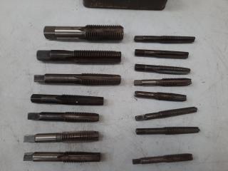 15 assorted straight thread taps