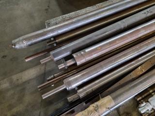 Pallet of Assorted Steel Rollers, Bars, Strips & More