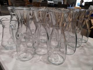 26x 1-Litre Glass Jugs Pitchers