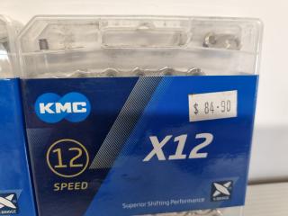 2x KMC 12-Speed Bile Chains X12