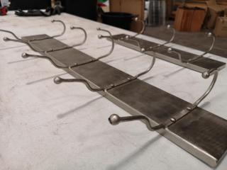 2x Stainless Steel Wall Mounted Hangers