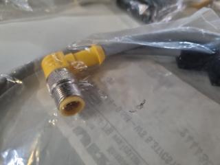 5x Turck Actuator and Sensor Cordsets, New