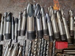 120+ Assorted Milling Drills, Cutters, & More