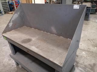Steel Topped Wooden Workbench