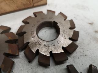 8x Assorted Involute Gear Mill Cutters