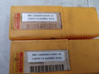 2x Sandvik Coromant CoroCut Capto C4 Indexable Boring Tools