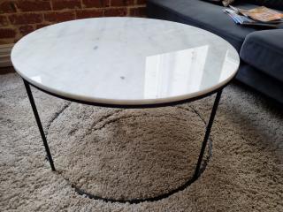 Stylish Marble-like Circular Coffee Table