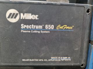 Miller Spectrum 650 CutForce Plasma Cutter w/ Heavy Duty Welding Trolley