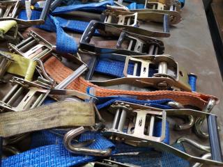 Assorted Lot of Tie Down Ratchets & Straps
