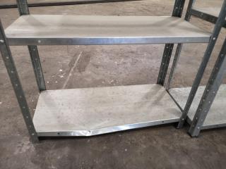 4x Light Duty Workshop Shelving Units