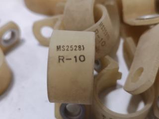 50x Aviation Plastic Loop Clamps for Wire Support Type MS25281 R10