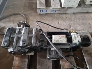 Marquip 3~ 7.4HP Motor w/ ABB Sensor and Gearbox attached