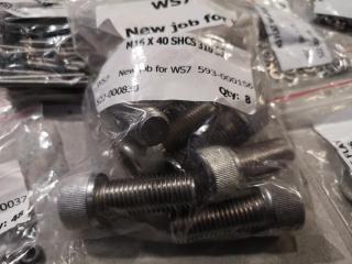 Assorted Stainless Steel Bolts, Nuts, Washers, Screws
