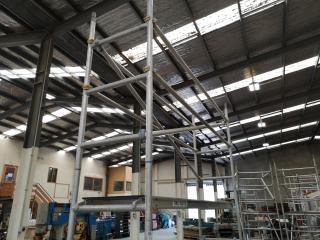 3.7m Tall Industrial Scaffolding Assembly, 3000mm Long, 720mm Wide
