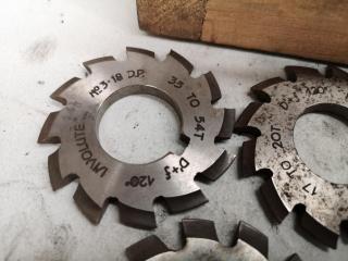 13x Assorted Involute Gear Mill Cutters