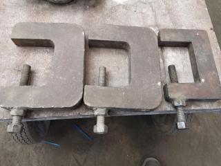 3x Extra Heavy Steel G-Clamps